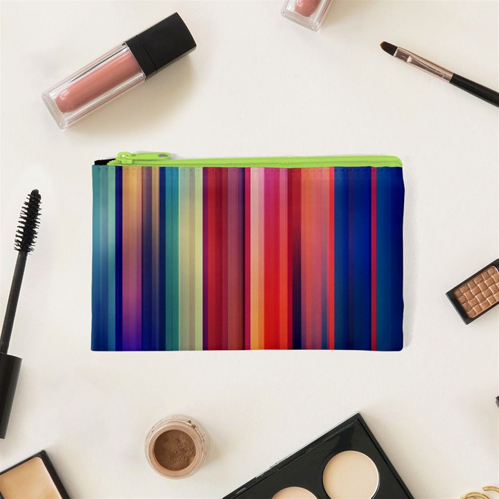 Texture Lines Vertical Lines Cosmetic Bag (XS)