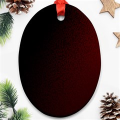 Abstract Dark Simple Red Oval Ornament (two Sides)