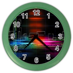 Abstract Binary Color Wall Clocks by Simbadda