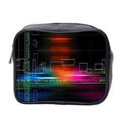 Abstract Binary Mini Toiletries Bag 2-side by Simbadda