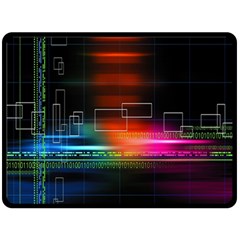 Abstract Binary Fleece Blanket (large)  by Simbadda