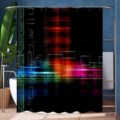 Abstract Binary Shower Curtain 60  X 72  (medium)  by Simbadda