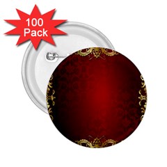 3d Red Abstract Pattern 2 25  Buttons (100 Pack)  by Simbadda