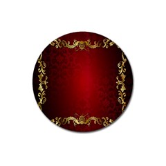 3d Red Abstract Pattern Magnet 3  (round) by Simbadda