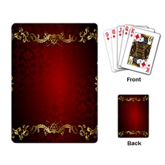 3d Red Abstract Pattern Playing Card by Simbadda