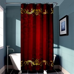 3d Red Abstract Pattern Shower Curtain 36  X 72  (stall)  by Simbadda