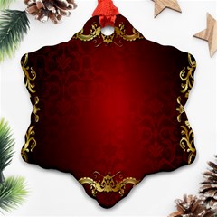 3d Red Abstract Pattern Ornament (snowflake)