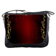 3d Red Abstract Pattern Messenger Bags by Simbadda