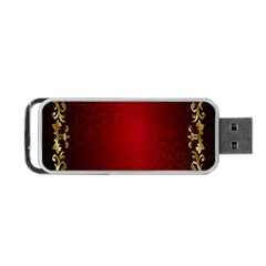 3d Red Abstract Pattern Portable Usb Flash (one Side) by Simbadda