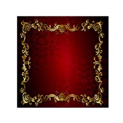 3d Red Abstract Pattern Small Satin Scarf (square) by Simbadda