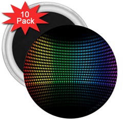 Abstract Multicolor Rainbows Circles 3  Magnets (10 Pack)  by Simbadda