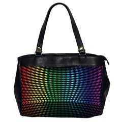 Abstract Multicolor Rainbows Circles Office Handbags (2 Sides)  by Simbadda