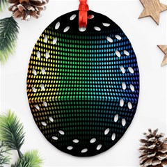 Abstract Multicolor Rainbows Circles Ornament (oval Filigree) by Simbadda