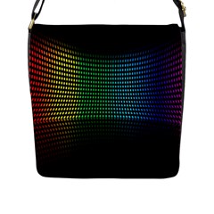 Abstract Multicolor Rainbows Circles Flap Messenger Bag (l)  by Simbadda