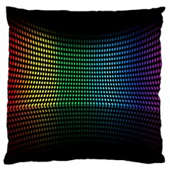 Abstract Multicolor Rainbows Circles Large Flano Cushion Case (one Side) by Simbadda