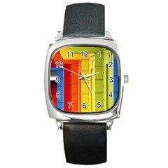 Abstract Minimalism Architecture Square Metal Watch by Simbadda