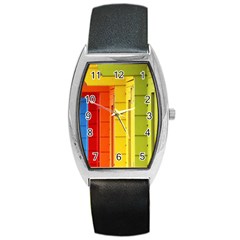 Abstract Minimalism Architecture Barrel Style Metal Watch by Simbadda