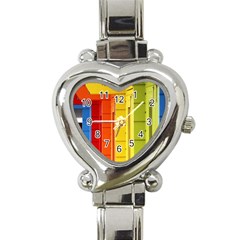 Abstract Minimalism Architecture Heart Italian Charm Watch by Simbadda