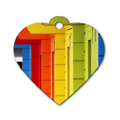 Abstract Minimalism Architecture Dog Tag Heart (two Sides) by Simbadda