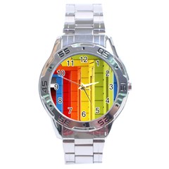 Abstract Minimalism Architecture Stainless Steel Analogue Watch by Simbadda