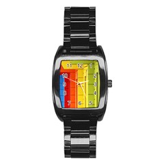 Abstract Minimalism Architecture Stainless Steel Barrel Watch by Simbadda