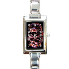 Hamburgers Digital Art Colorful Rectangle Italian Charm Watch by Simbadda