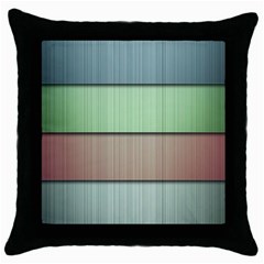 Lines Stripes Texture Colorful Throw Pillow Case (black) by Simbadda