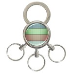 Lines Stripes Texture Colorful 3-Ring Key Chains Front