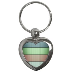 Lines Stripes Texture Colorful Key Chains (heart)  by Simbadda