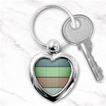 Lines Stripes Texture Colorful Key Chains (Heart)  Front