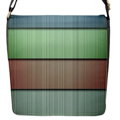 Lines Stripes Texture Colorful Flap Messenger Bag (s) by Simbadda