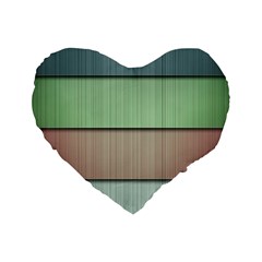 Lines Stripes Texture Colorful Standard 16  Premium Flano Heart Shape Cushions by Simbadda