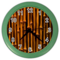 Abstract Bamboo Color Wall Clocks by Simbadda