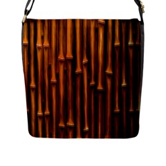 Abstract Bamboo Flap Messenger Bag (l)  by Simbadda