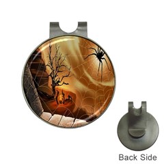 Digital Art Nature Spider Witch Spiderwebs Bricks Window Trees Fire Boiler Cliff Rock Hat Clips With Golf Markers by Simbadda