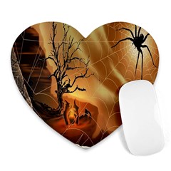 Digital Art Nature Spider Witch Spiderwebs Bricks Window Trees Fire Boiler Cliff Rock Heart Mousepads by Simbadda