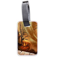 Digital Art Nature Spider Witch Spiderwebs Bricks Window Trees Fire Boiler Cliff Rock Luggage Tags (two Sides) by Simbadda