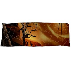 Digital Art Nature Spider Witch Spiderwebs Bricks Window Trees Fire Boiler Cliff Rock Body Pillow Case (dakimakura) by Simbadda