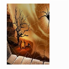 Digital Art Nature Spider Witch Spiderwebs Bricks Window Trees Fire Boiler Cliff Rock Large Garden Flag (two Sides) by Simbadda