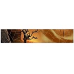 Digital Art Nature Spider Witch Spiderwebs Bricks Window Trees Fire Boiler Cliff Rock Flano Scarf (Large) Front