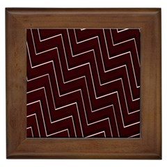 Lines Pattern Square Blocky Framed Tiles by Simbadda