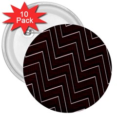 Lines Pattern Square Blocky 3  Buttons (10 Pack)  by Simbadda