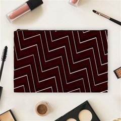 Lines Pattern Square Blocky Cosmetic Bag (large)  by Simbadda