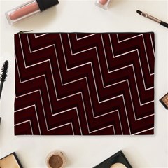 Lines Pattern Square Blocky Cosmetic Bag (xl) by Simbadda