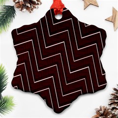 Lines Pattern Square Blocky Ornament (snowflake)