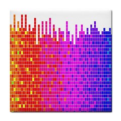 Square Spectrum Abstract Tile Coasters by Simbadda