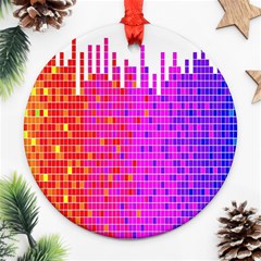 Square Spectrum Abstract Ornament (round) by Simbadda