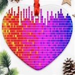 Square Spectrum Abstract Ornament (Heart) Front