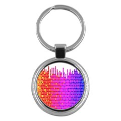 Square Spectrum Abstract Key Chains (round)  by Simbadda