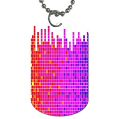 Square Spectrum Abstract Dog Tag (one Side) by Simbadda